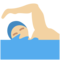 Person Swimming - Medium Light emoji on Twitter